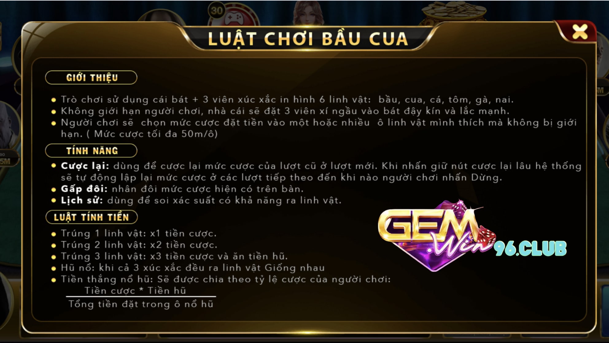 Luật chơi của game bầu cua tại cổng game bài Gemwin Luật chơi của game bầu cua tại cổng game bài Gemwin