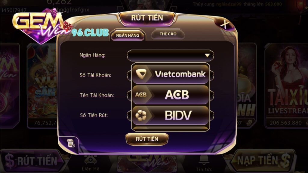 Hướng dẫn cách rút tiền Gemwin đơn giản và chi tiết
