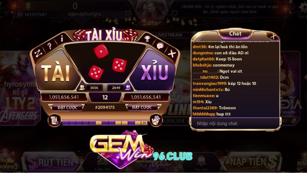 Giới thiệu trò chơi Tài Xỉu Gemwin